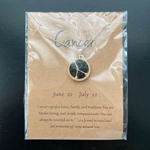 NWT cancer zodiac necklace